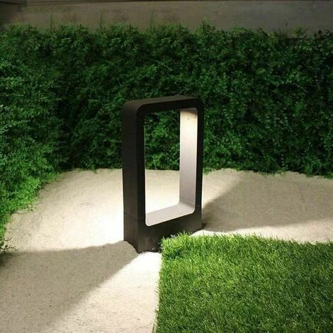 Dontodent Borne Lumineuse Prise Electrique LED 7W 3000k IP65 Terrasse Eclairage Exterieure Jardin Lampe Noir Design Blanc Chaud Luminaire Etanche Deco Ip65 – Image 3