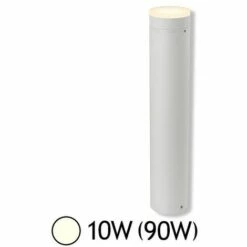 MIIDEX LIGHTING Potelet Cylindrique LED 10W (90W) IP54 Blanc Jour 4000°K Blanc