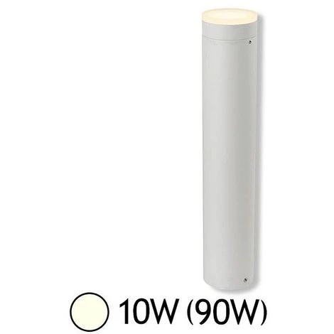 MIIDEX LIGHTING Potelet Cylindrique LED 10W (90W) IP54 Blanc Jour 4000°K Blanc