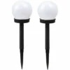SUPERSELLER 2pcs Extérieur étanche L-ED Boule Solaire Lumière Jardin Pelouse Lampe Chemin Lumière Au Sol