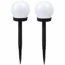 SUPERSELLER 2pcs Extérieur étanche L-ED Boule Solaire Lumière Jardin Pelouse Lampe Chemin Lumière Au Sol