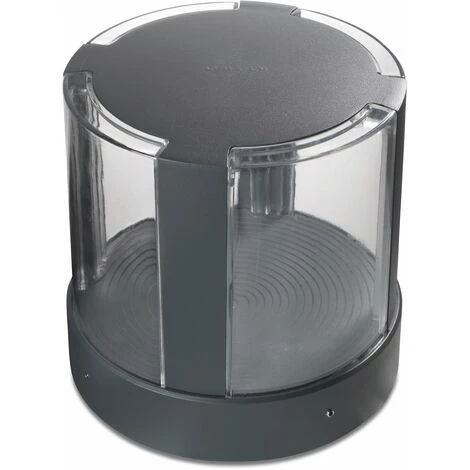 LEDS·C4 Baliza Ip65 Compact Ø210Mm Led 16.8W Blanco Cálido - 3000K Gris Urbano 744Lm