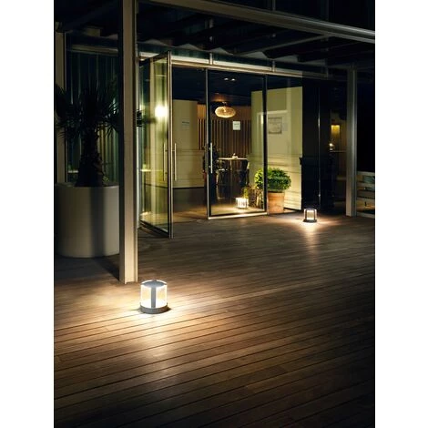 LEDS·C4 Baliza Ip65 Compact Ø210Mm Led 16.8W Blanco Cálido - 3000K Gris Urbano 744Lm – Image 2