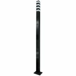 LUMIHOME Lampadaire Pyramide Inox 200 Cm 64 LED SMD 2835 21W | Noir