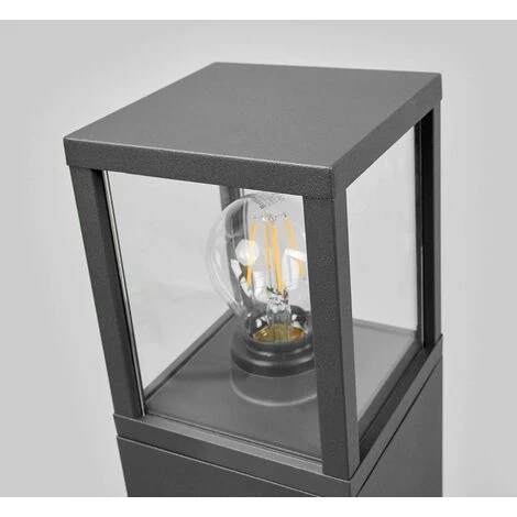 LAMPENWELT Luminaire Extérieur 'Klemens' En Aluminium - Gris Graphite, Transparent – Image 4