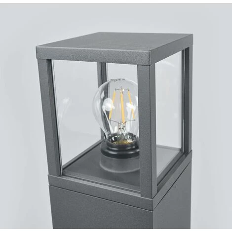 LUCANDE Luminaire Extérieur 'Klemens' En Aluminium - Gris Graphite, Transparent – Image 4