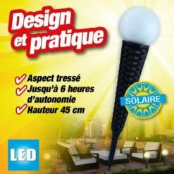 OUTIROR Cône Tressé Solaire 45cm