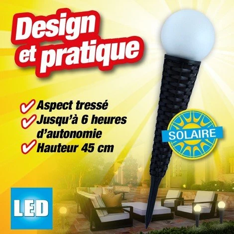 OUTIROR Cône Tressé Solaire 45cm